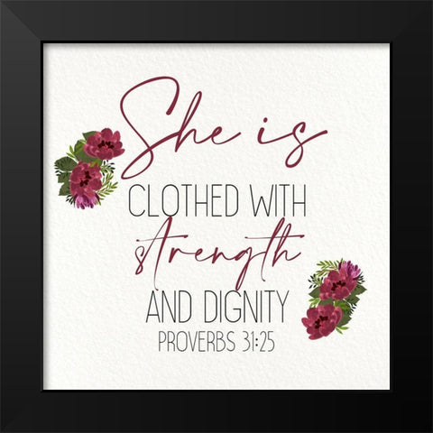 She Is Clothed v2 Black Modern Wood Framed Art Print by Allen, Kimberly
