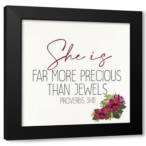 She Is 2 Black Modern Wood Framed Art Print with Double Matting by Allen, Kimberly