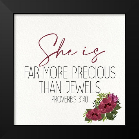 She Is 2 Black Modern Wood Framed Art Print by Allen, Kimberly