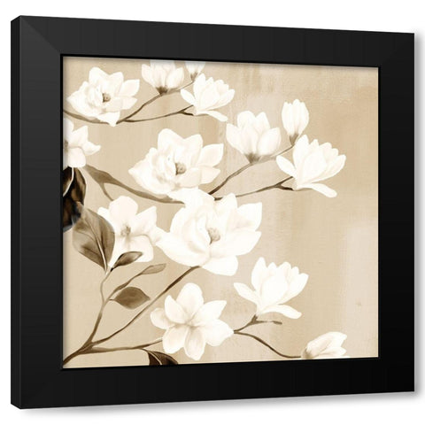Magnolia Black Modern Wood Framed Art Print by Allen, Kimberly