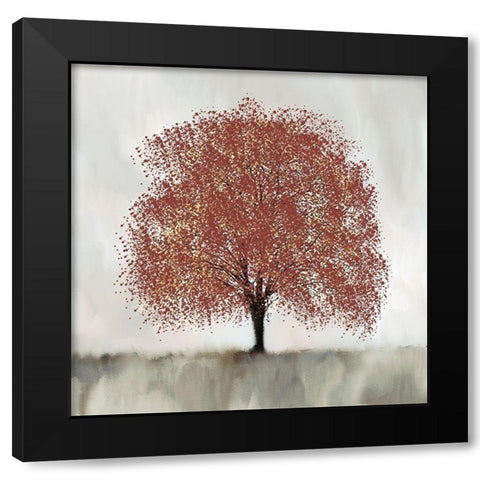 Burnt Orange Tree Black Modern Wood Framed Art Print with Double Matting by Allen, Kimberly
