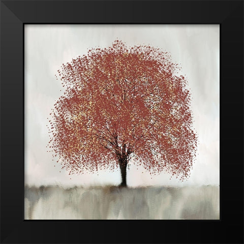 Burnt Orange Tree Black Modern Wood Framed Art Print by Allen, Kimberly