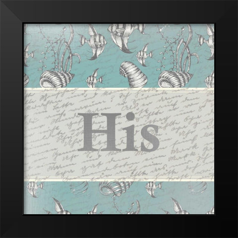 Floral His Black Modern Wood Framed Art Print by Allen, Kimberly