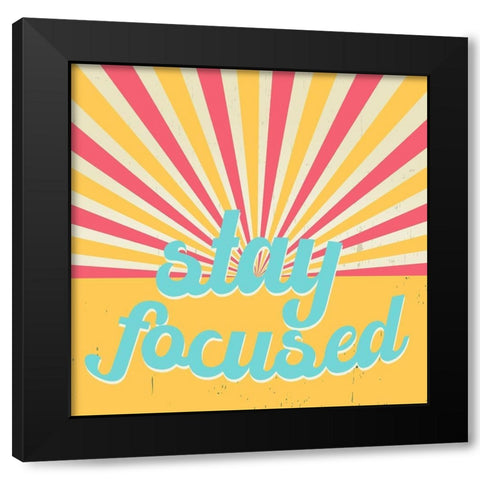 Radiant Stay Focused Black Modern Wood Framed Art Print with Double Matting by Allen, Kimberly
