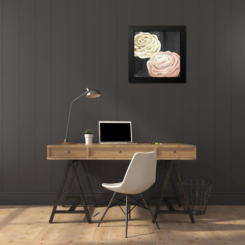 Rose Gold 2 Black Modern Wood Framed Art Print by Allen, Kimberly