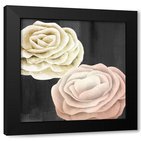 Rose Gold 2 Black Modern Wood Framed Art Print with Double Matting by Allen, Kimberly