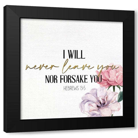 I will Never Black Modern Wood Framed Art Print with Double Matting by Allen, Kimberly
