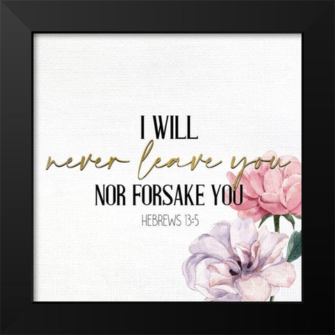 I will Never Black Modern Wood Framed Art Print by Allen, Kimberly