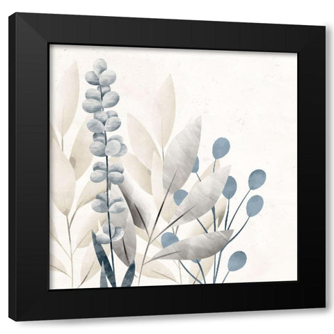 Simply Blessed Floral 4 Black Modern Wood Framed Art Print by Allen, Kimberly