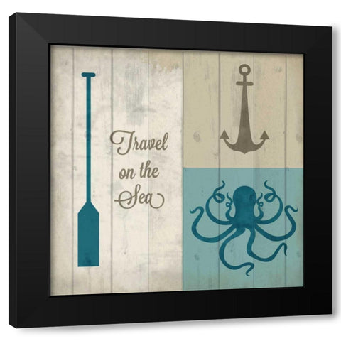 Travel the Sea 1 Black Modern Wood Framed Art Print with Double Matting by Allen, Kimberly