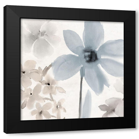Spring Blue 1 Black Modern Wood Framed Art Print with Double Matting by Allen, Kimberly