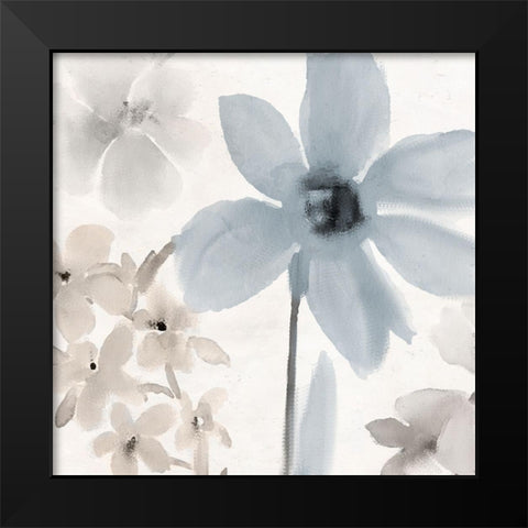 Spring Blue 1 Black Modern Wood Framed Art Print by Allen, Kimberly