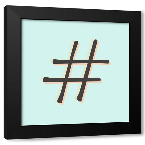 Minty 9 Black Modern Wood Framed Art Print with Double Matting by Allen, Kimberly