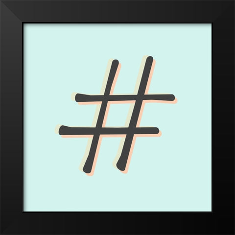 Minty 9 Black Modern Wood Framed Art Print by Allen, Kimberly