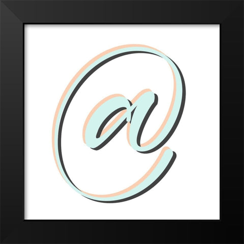 Minty 10 Black Modern Wood Framed Art Print by Allen, Kimberly