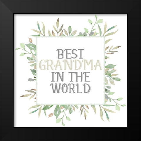 Best Grandma Black Modern Wood Framed Art Print by Allen, Kimberly