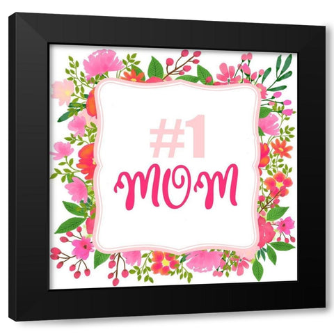 Mom Square Black Modern Wood Framed Art Print by Allen, Kimberly