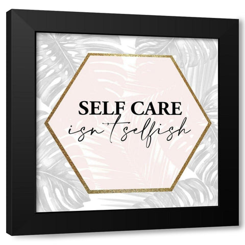 Selfcare 1 Black Modern Wood Framed Art Print with Double Matting by Allen, Kimberly