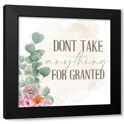 Dont Take Black Modern Wood Framed Art Print with Double Matting by Allen, Kimberly