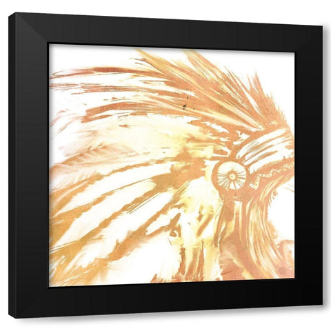 Tribal Black Modern Wood Framed Art Print with Double Matting by Allen, Kimberly
