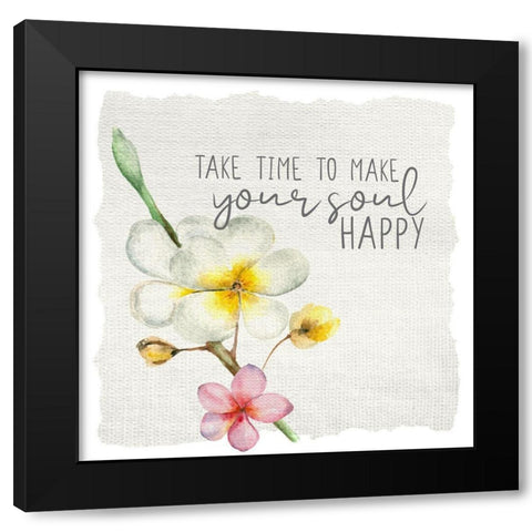 Take Time 1 Black Modern Wood Framed Art Print with Double Matting by Allen, Kimberly