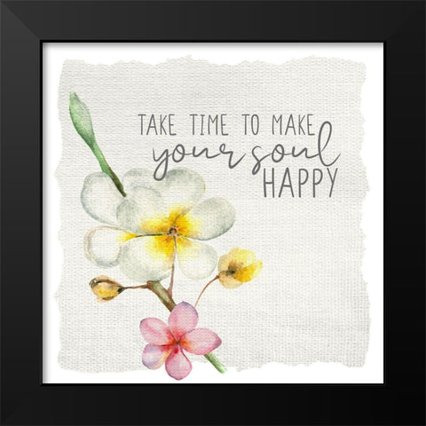 Take Time 1 Black Modern Wood Framed Art Print by Allen, Kimberly