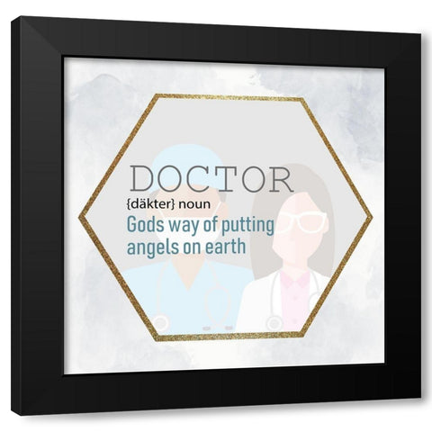 Doctor Black Modern Wood Framed Art Print with Double Matting by Allen, Kimberly