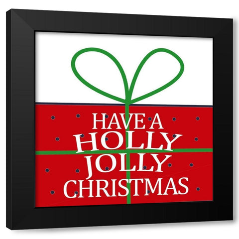 Holly Jolly Presents Black Modern Wood Framed Art Print with Double Matting by Allen, Kimberly