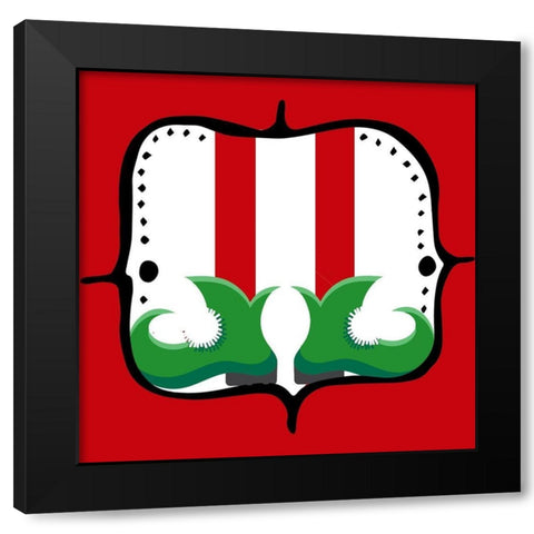 Elf Feet 1 Black Modern Wood Framed Art Print by Allen, Kimberly