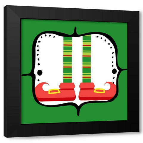 Elf Feet 2 Black Modern Wood Framed Art Print by Allen, Kimberly