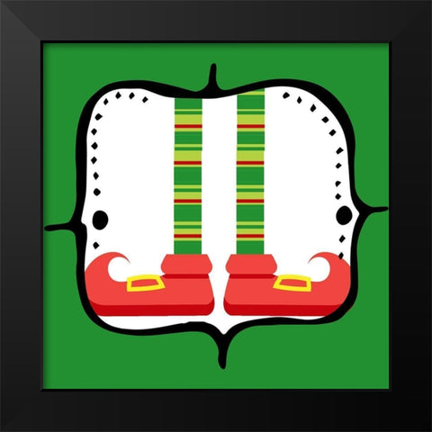 Elf Feet 2 Black Modern Wood Framed Art Print by Allen, Kimberly