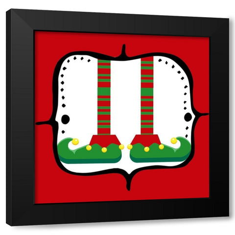 Elf Feet 3 Black Modern Wood Framed Art Print by Allen, Kimberly