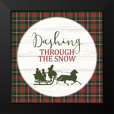 Dashing Sleigh Black Modern Wood Framed Art Print by Allen, Kimberly