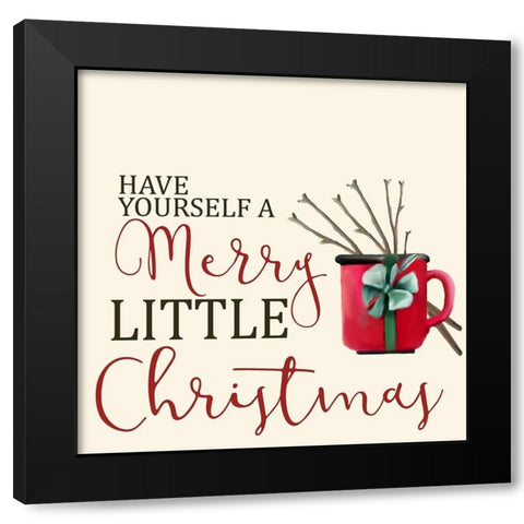 Have Yourself a Merry Black Modern Wood Framed Art Print with Double Matting by Allen, Kimberly