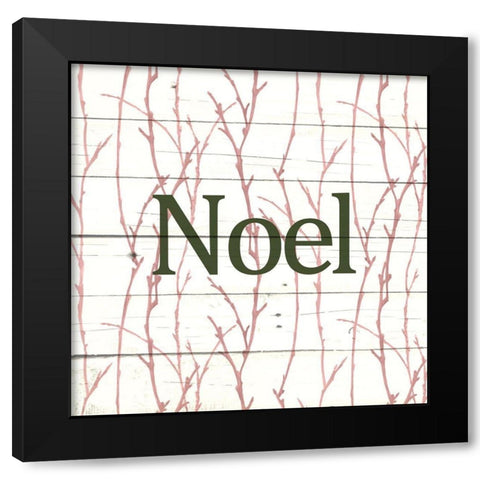 Christmas Branches 2 Black Modern Wood Framed Art Print by Allen, Kimberly