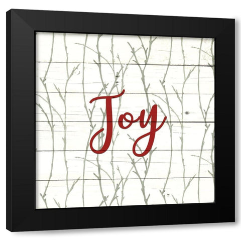 Christmas Branches 3 Black Modern Wood Framed Art Print with Double Matting by Allen, Kimberly