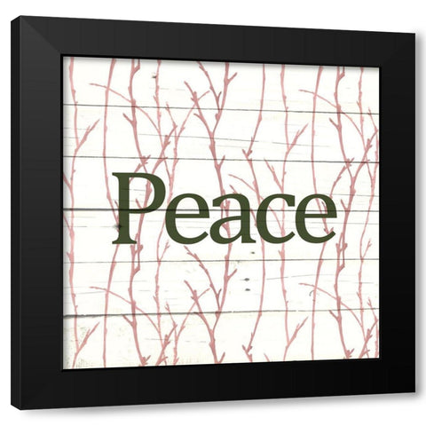 Christmas Branches 4 Black Modern Wood Framed Art Print by Allen, Kimberly