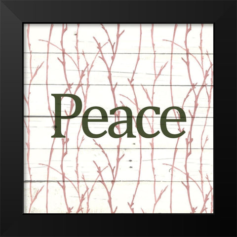 Christmas Branches 4 Black Modern Wood Framed Art Print by Allen, Kimberly