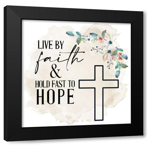 Hold Fast to Hope Black Modern Wood Framed Art Print with Double Matting by Allen, Kimberly