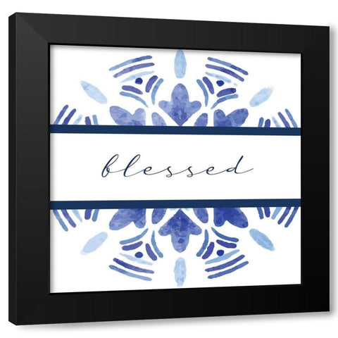 Blessed Medallion Black Modern Wood Framed Art Print by Allen, Kimberly
