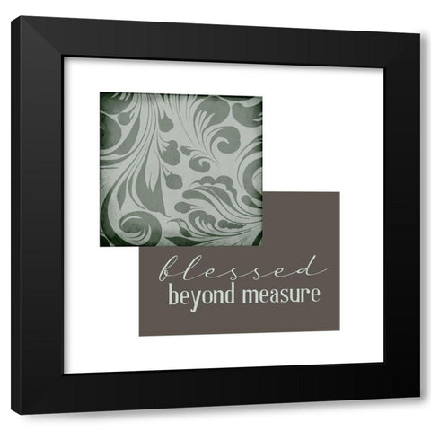 Faith Patchwork 2 Black Modern Wood Framed Art Print by Allen, Kimberly