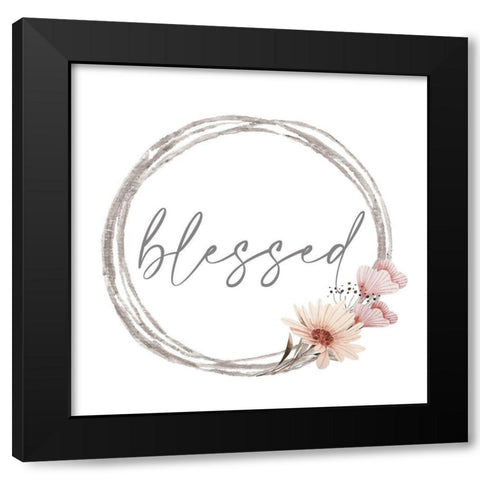 Always Blessed 1 Black Modern Wood Framed Art Print with Double Matting by Allen, Kimberly