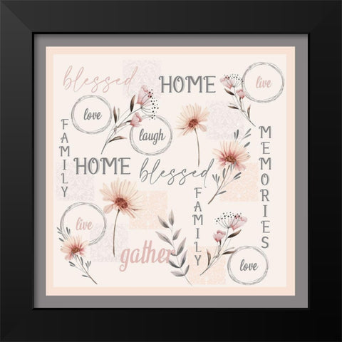 Always Blessed Bedding Black Modern Wood Framed Art Print by Allen, Kimberly