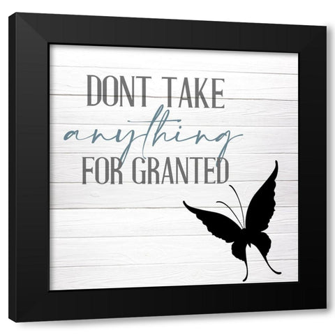 Anything Black Modern Wood Framed Art Print with Double Matting by Allen, Kimberly