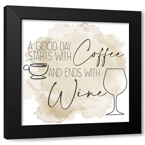 A Good Day Black Modern Wood Framed Art Print by Allen, Kimberly