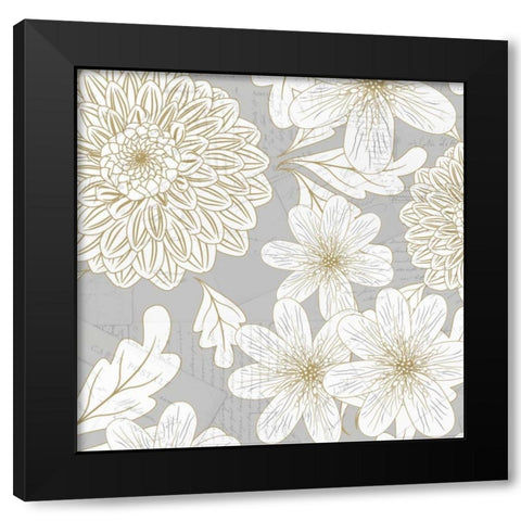Simply Grey 3 Black Modern Wood Framed Art Print by Allen, Kimberly