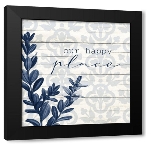 Our Happy Place Black Modern Wood Framed Art Print with Double Matting by Allen, Kimberly