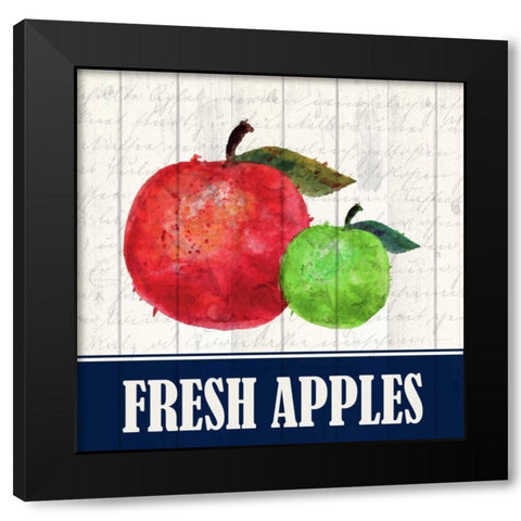 Fresh Apples Black Modern Wood Framed Art Print with Double Matting by Allen, Kimberly