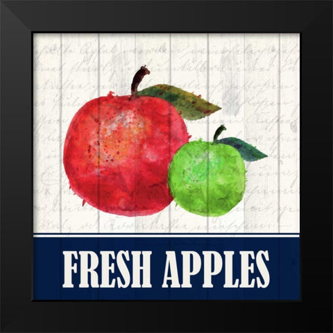 Fresh Apples Black Modern Wood Framed Art Print by Allen, Kimberly