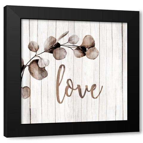 Love Branch Black Modern Wood Framed Art Print with Double Matting by Allen, Kimberly